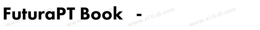 FuturaPT Book 常规字体转换